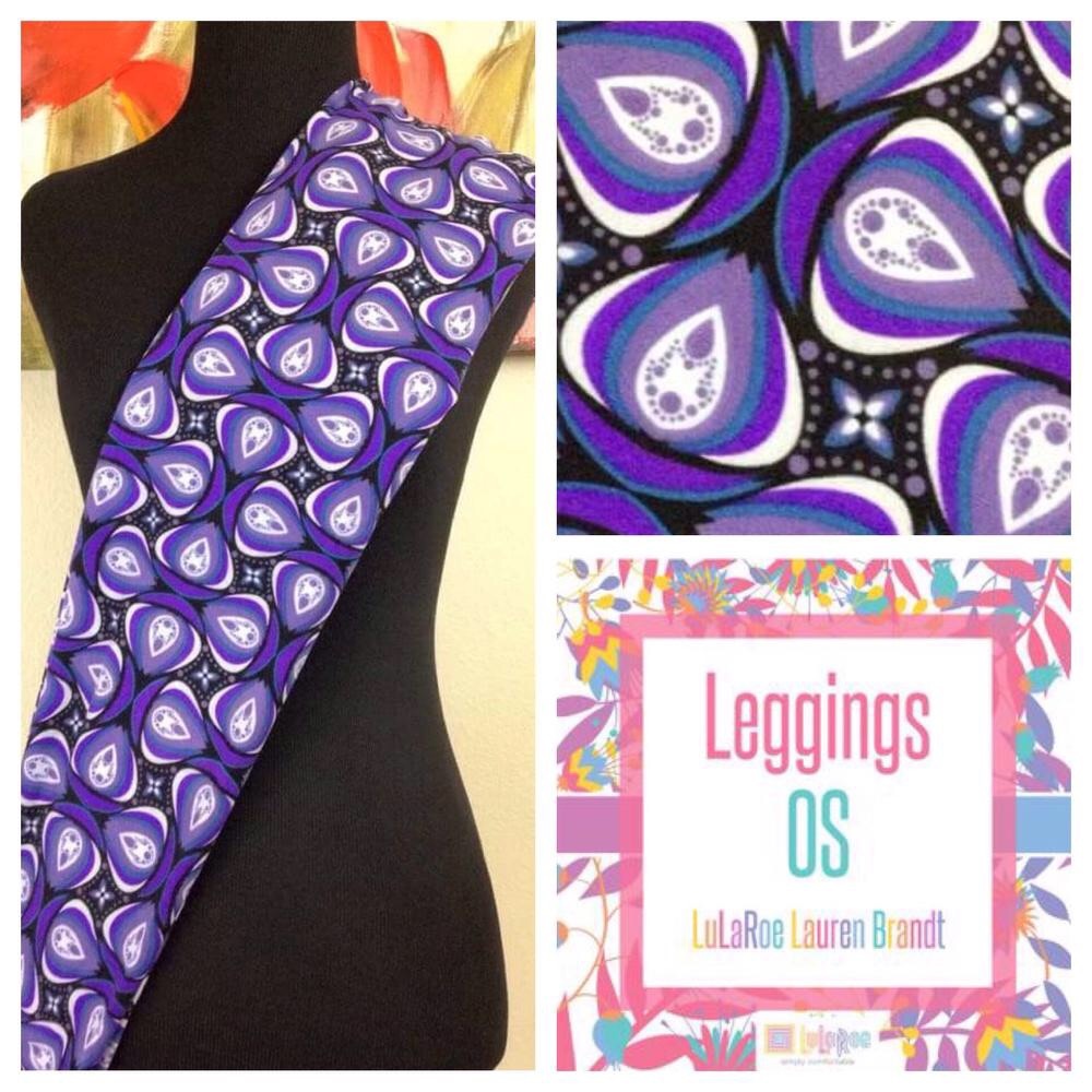 NEW LuLaRoe OS purple floral leggings
